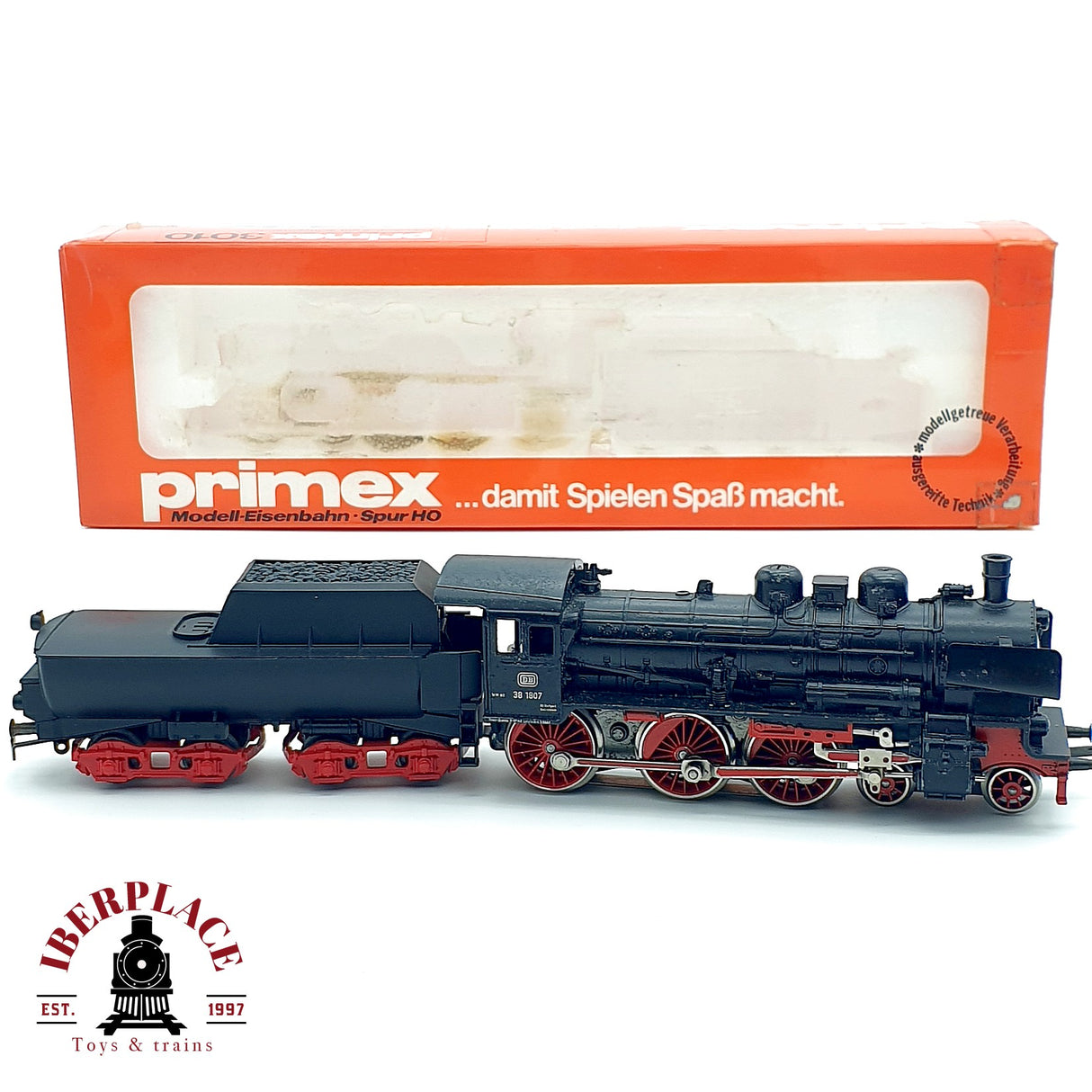 ♻️ AC Märklin Primex 3010 Locomotora BR 38 1807 DB negra H0 escala 1:87