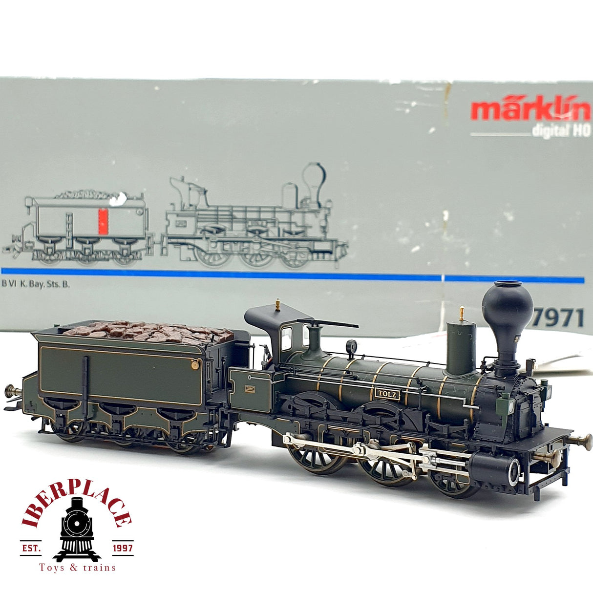 ♻️ AC Märklin 37971 Digital Locomotora B VI K.Bay.Sts.B Tolz H0 escala 1:87 A28