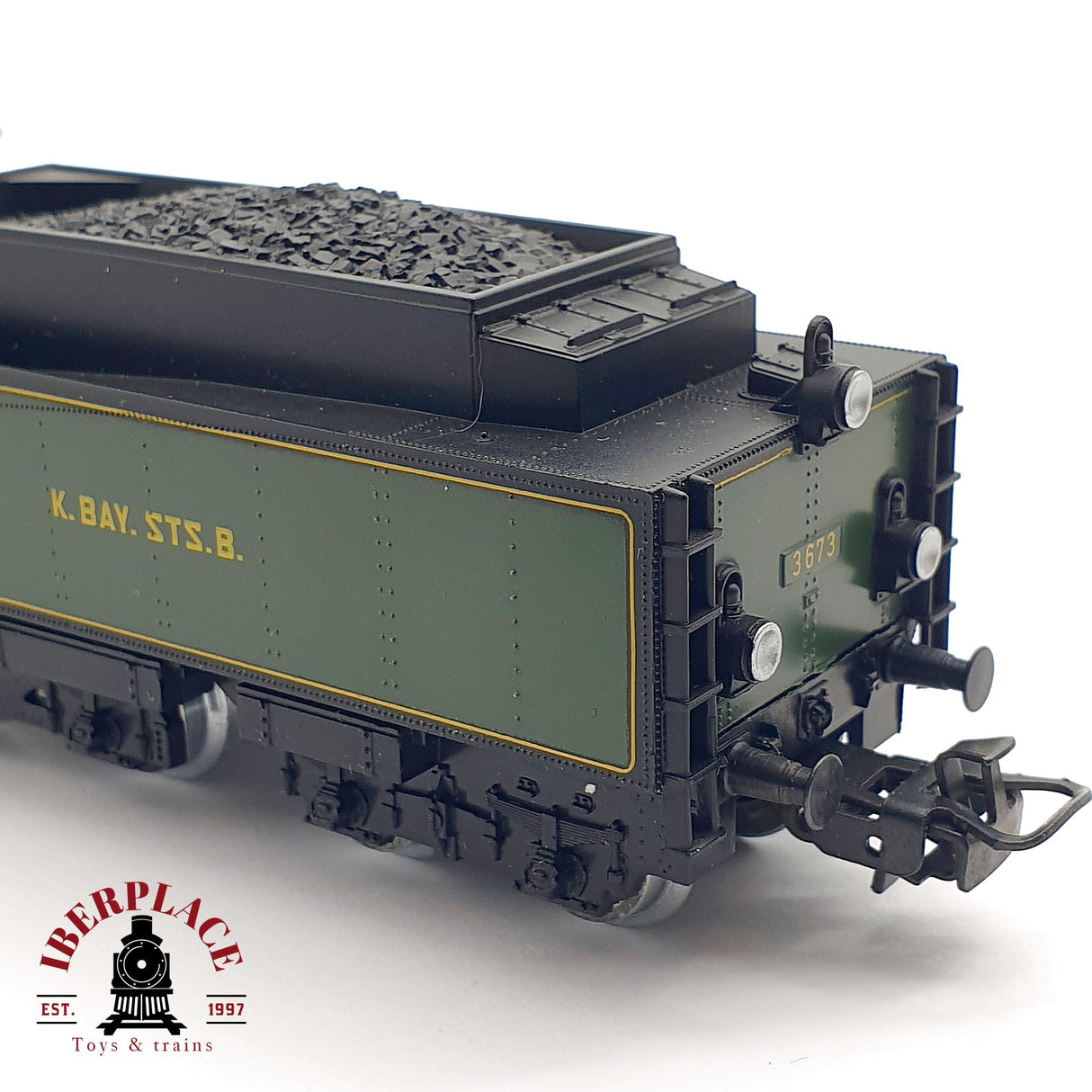 ♻️ AC Märklin Locomotora K.Bay.Sts.B 3673 verde H0 escala 1:87