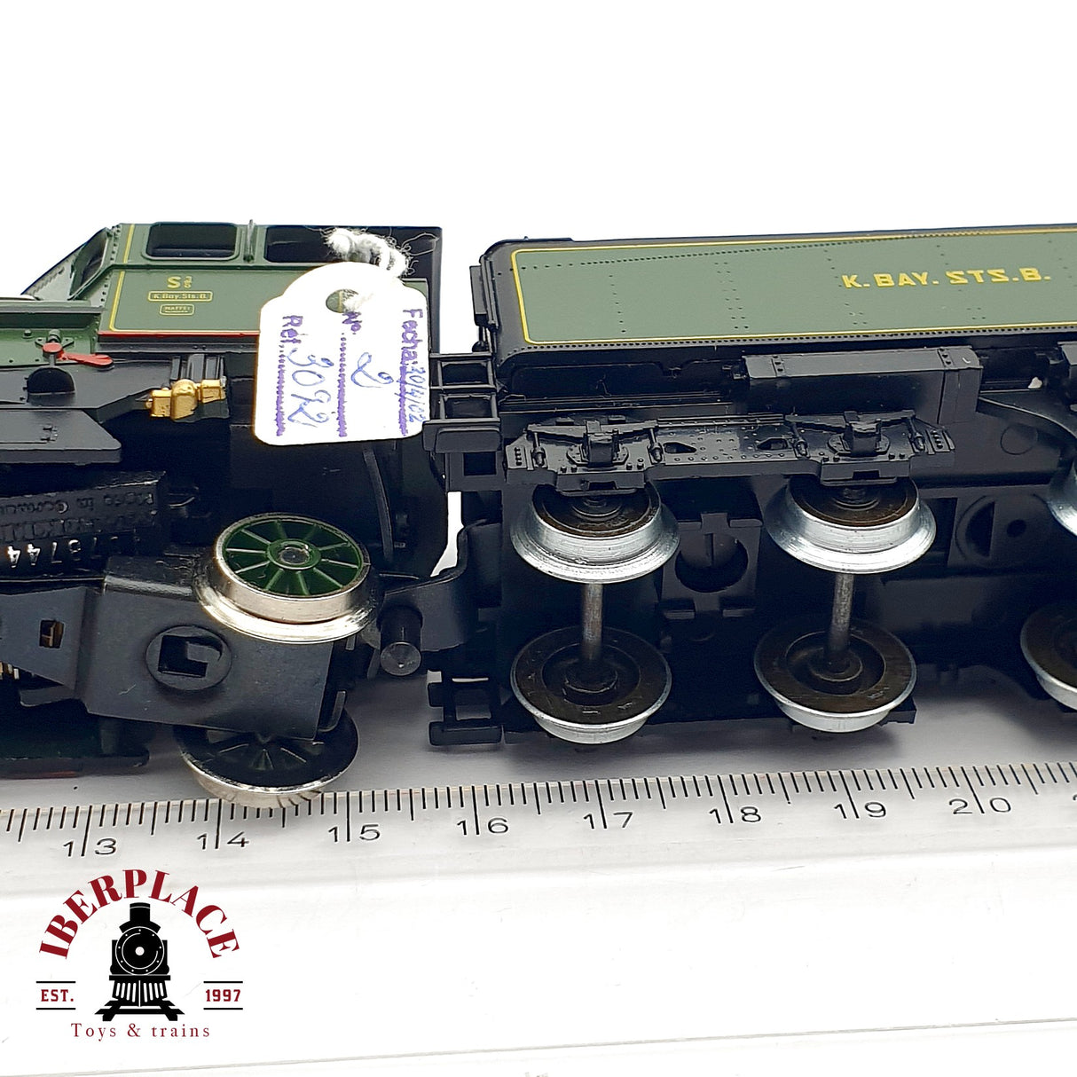♻️ AC Märklin Locomotora K.Bay.Sts.B 3673 verde H0 escala 1:87