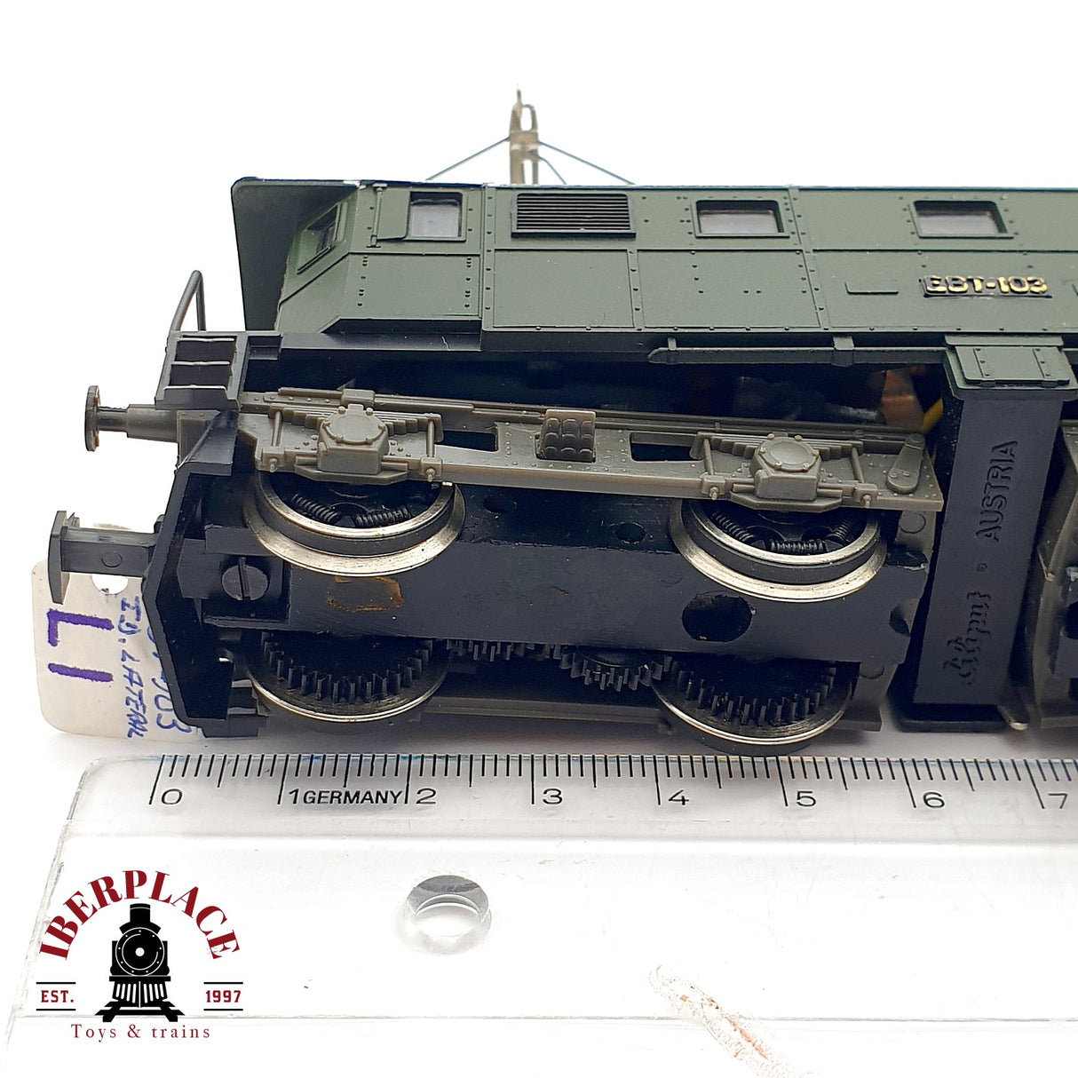 ♻️ AC Liliput Locomotora Eléctrica EBT 103 verde H0 escala 1:87