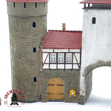 ♻️ Torre antigua puerta del pueblo tipo castillo H0 escala 1:87