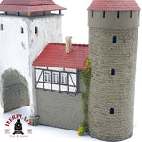 ♻️ Torre antigua puerta del pueblo tipo castillo H0 escala 1:87