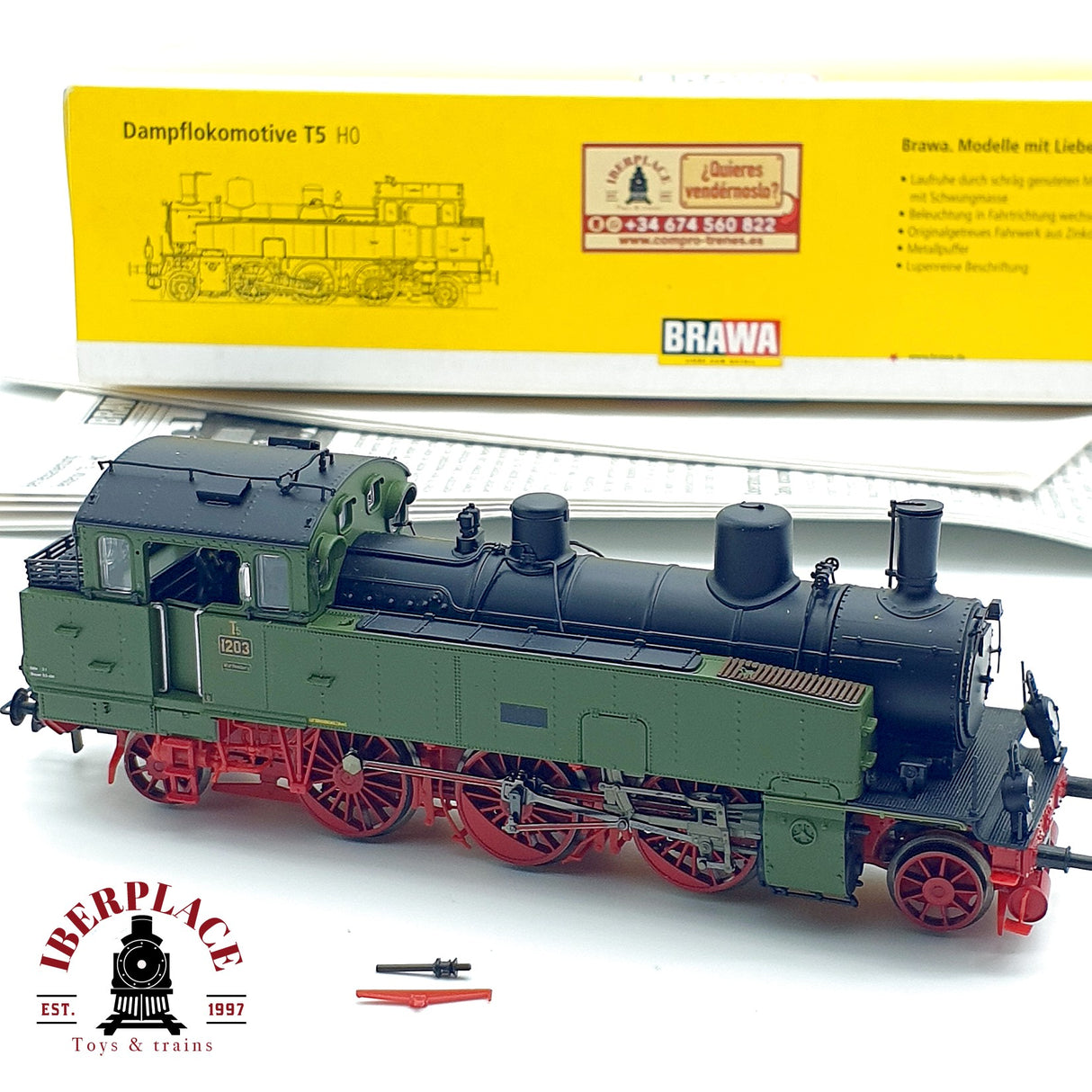 ♻️ DC Brawa 40002 Digital Locomotora K.W.St.E 1203 Ep I con sonido H0 escala 1:87