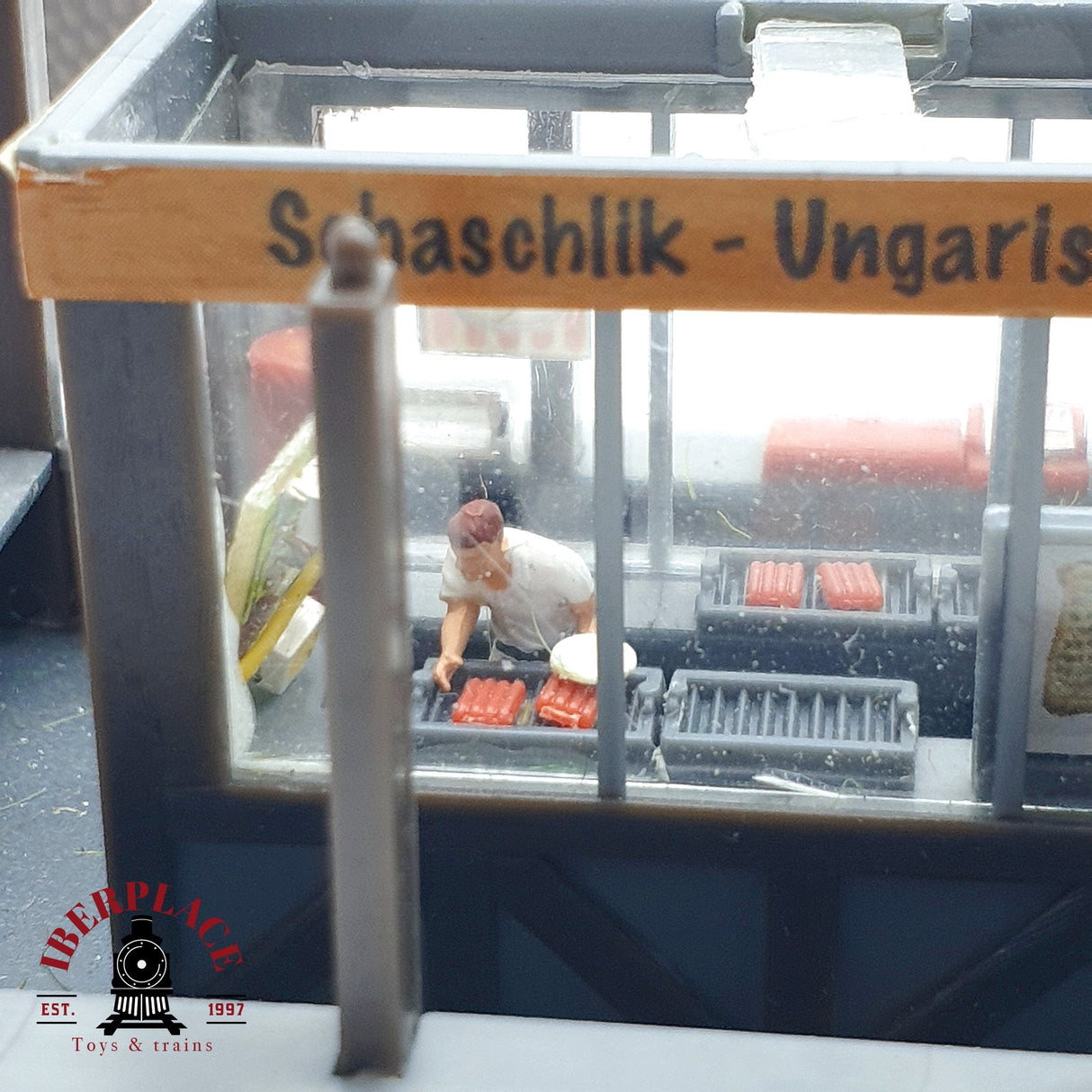♻️ Restaurante Bratwurst Haus comida Kiosko de comida H0 escala 1:87