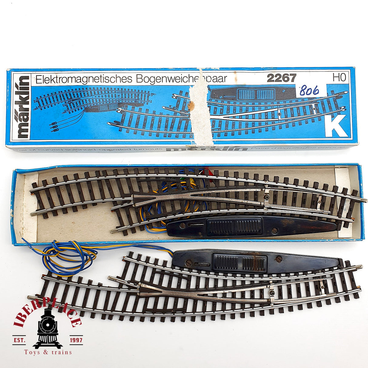 ♻️ Märklin 2267 Desvíos eléctricos curvos sistema K H0 escala 1:87