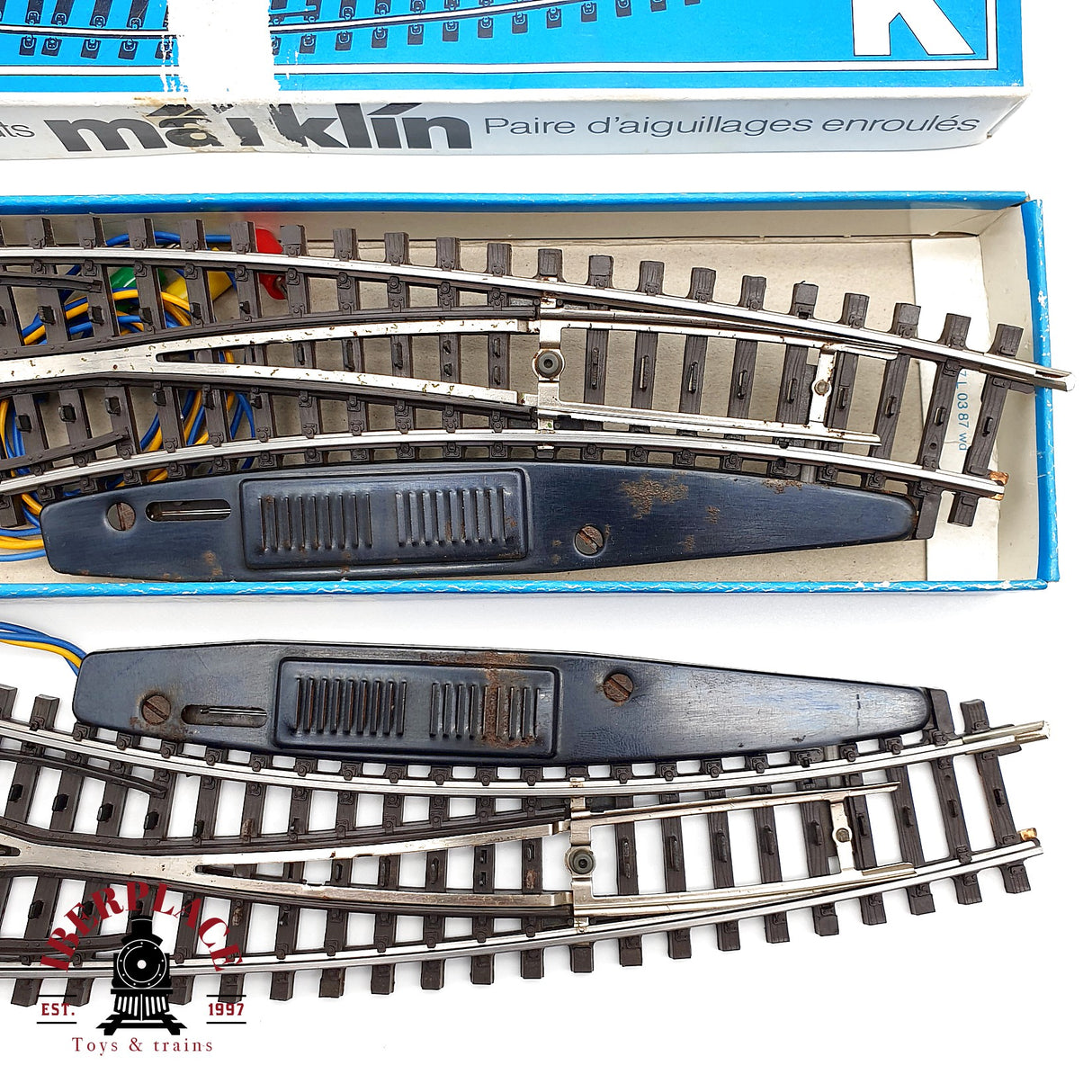 ♻️ Märklin 2267 Desvíos eléctricos curvos sistema K H0 escala 1:87