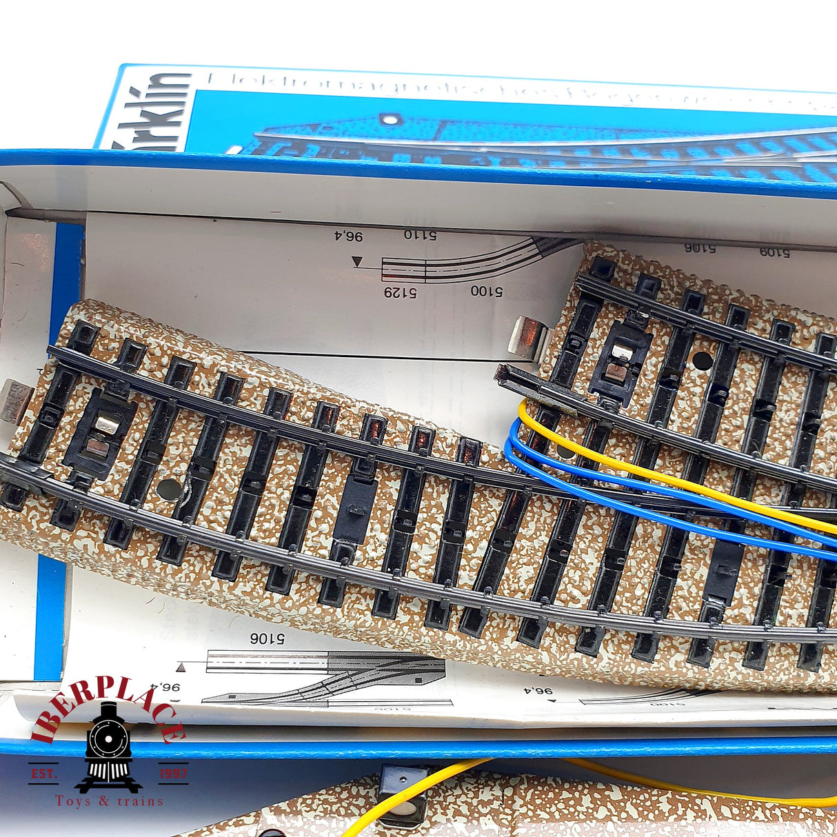♻️ Märklin 5141 Desvíos eléctricos curvos sistema M H0 escala 1:87