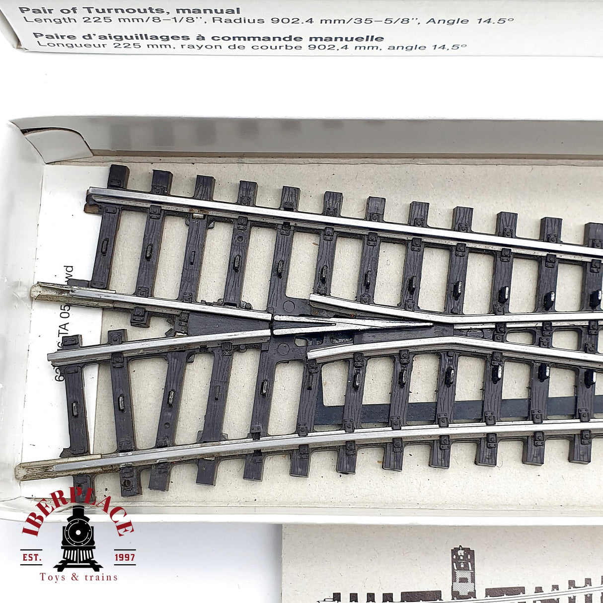 ♻️ Märklin 2272 Desvío manual izquierda y derecha sistema K H0 escala 1:87
