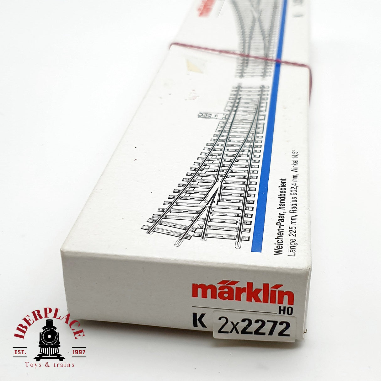♻️ Märklin 2272 Desvío manual izquierda y derecha sistema K H0 escala 1:87