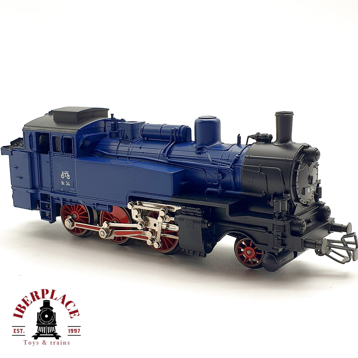 ♻️ Märklin Locomotora a vapor azul con negro H0 escala 1:87