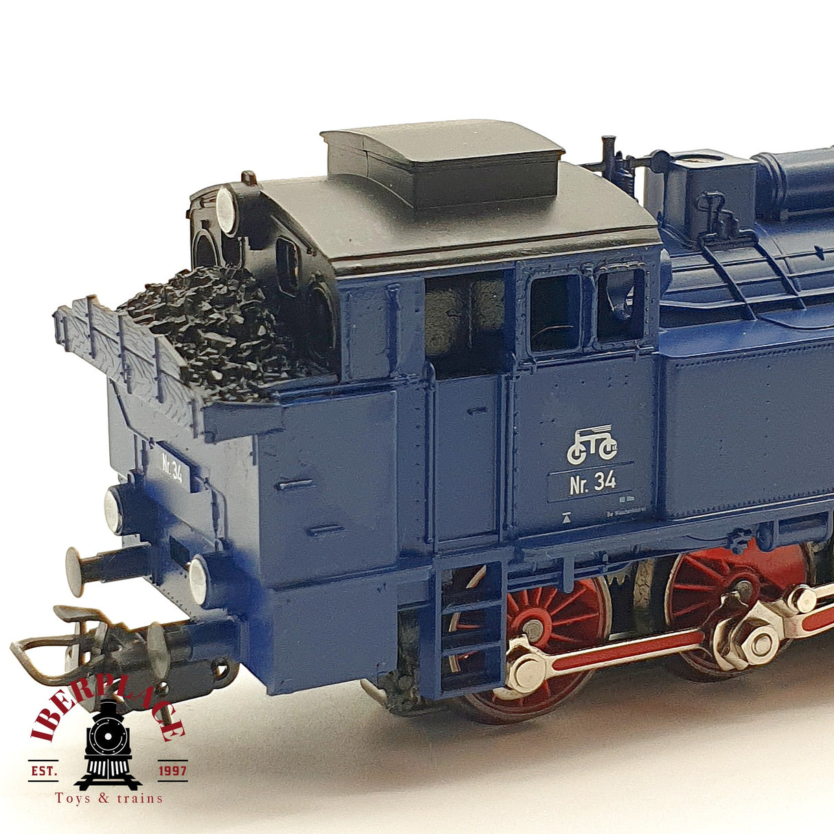 ♻️ Märklin Locomotora a vapor azul con negro H0 escala 1:87