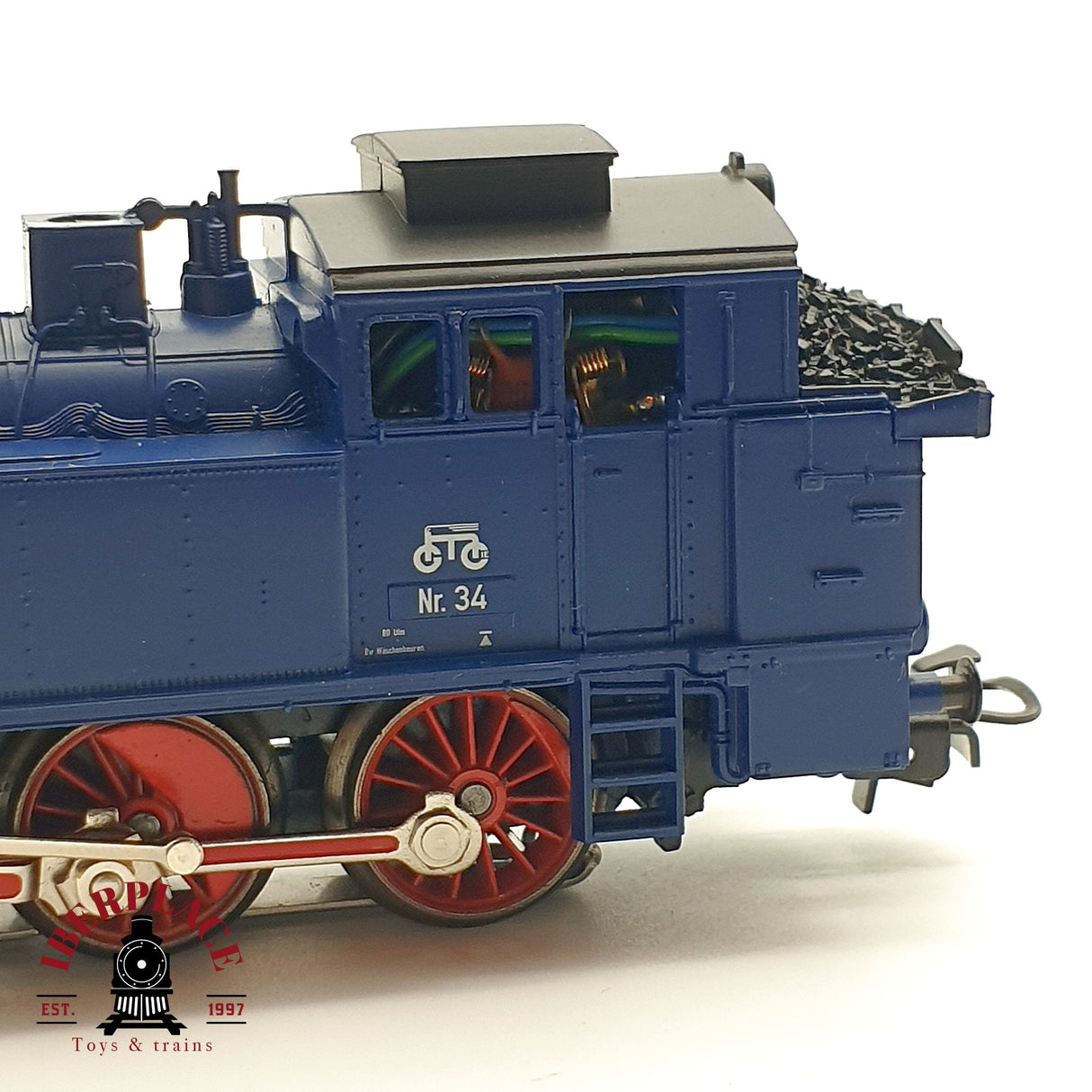 ♻️ Märklin Locomotora a vapor azul con negro H0 escala 1:87