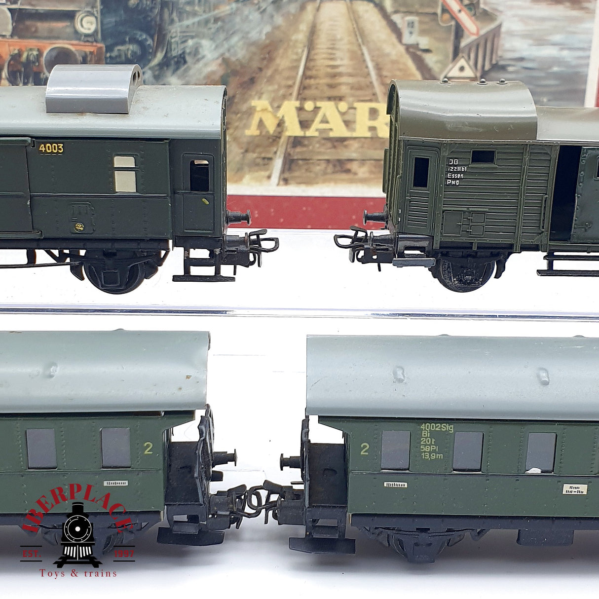 ♻️ AC Märklin 3137 antiguo set incompleto solo vagones pasajeros en metal H0 escala 1:87