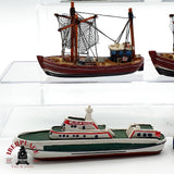 ♻️ 6x barcos de vela de madera y resina para decoración Ca1:100