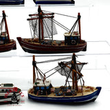 ♻️ 6x barcos de vela de madera y resina para decoración Ca1:100