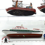 ♻️ 6x barcos de vela de madera y resina para decoración Ca1:100