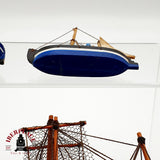 ♻️ 6x barcos de vela de madera y resina para decoración Ca1:100