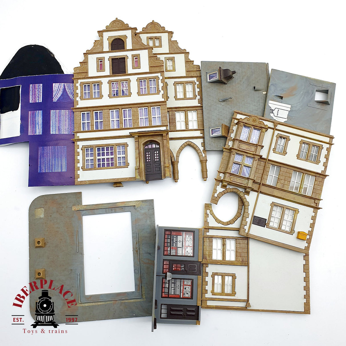 ♻️ KIBRI Kit de montaje edificio de la ciudad H0 escala 1:87
