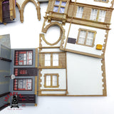 ♻️ KIBRI Kit de montaje edificio de la ciudad H0 escala 1:87