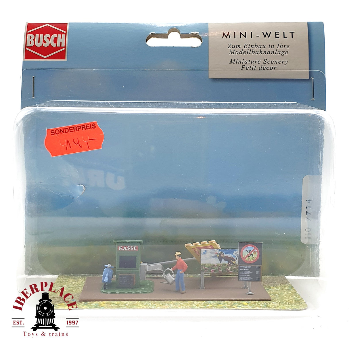 ♻️ Busch 7714 Figuras escena self service floral H0 escala 1:87