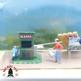 ♻️ Busch 7714 Figuras escena self service floral H0 escala 1:87