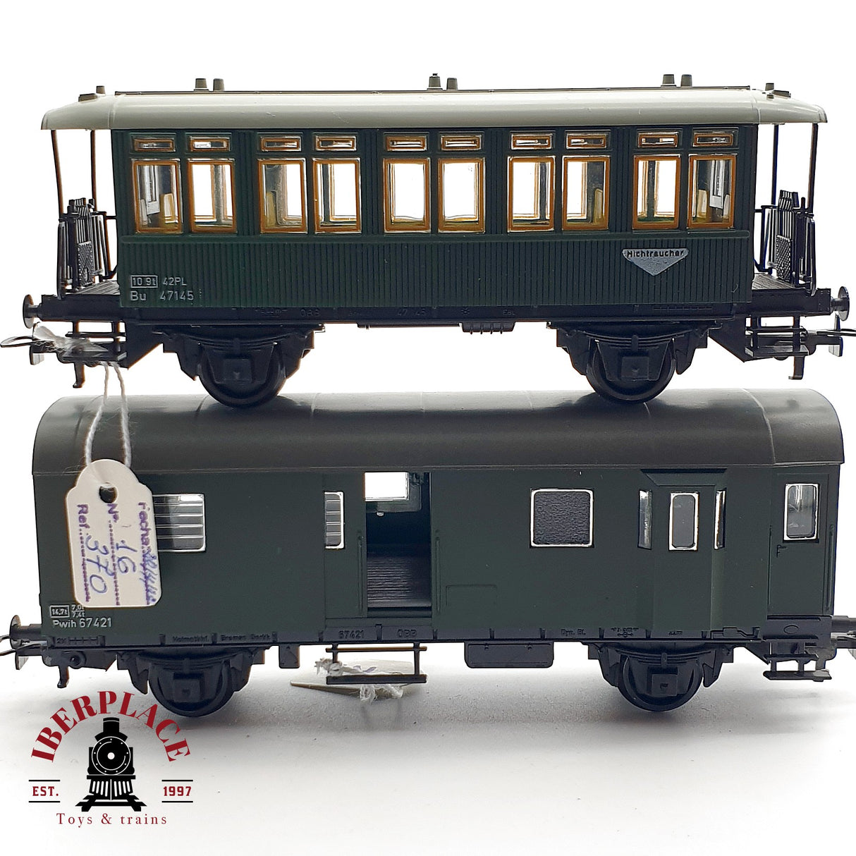 ♻️ DC 5x Kleinbahn vagones pasajero y equipaje 368 370  H0 escala 1:87 A28