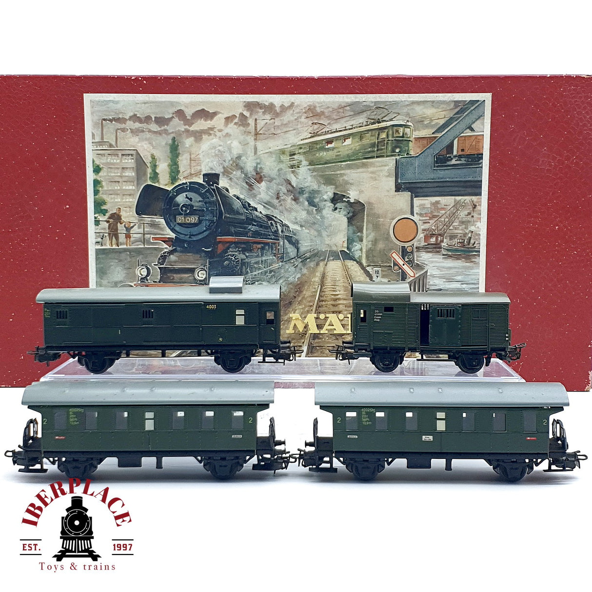 ♻️ AC Märklin 3137 antiguo set incompleto solo vagones pasajeros en metal H0 escala 1:87