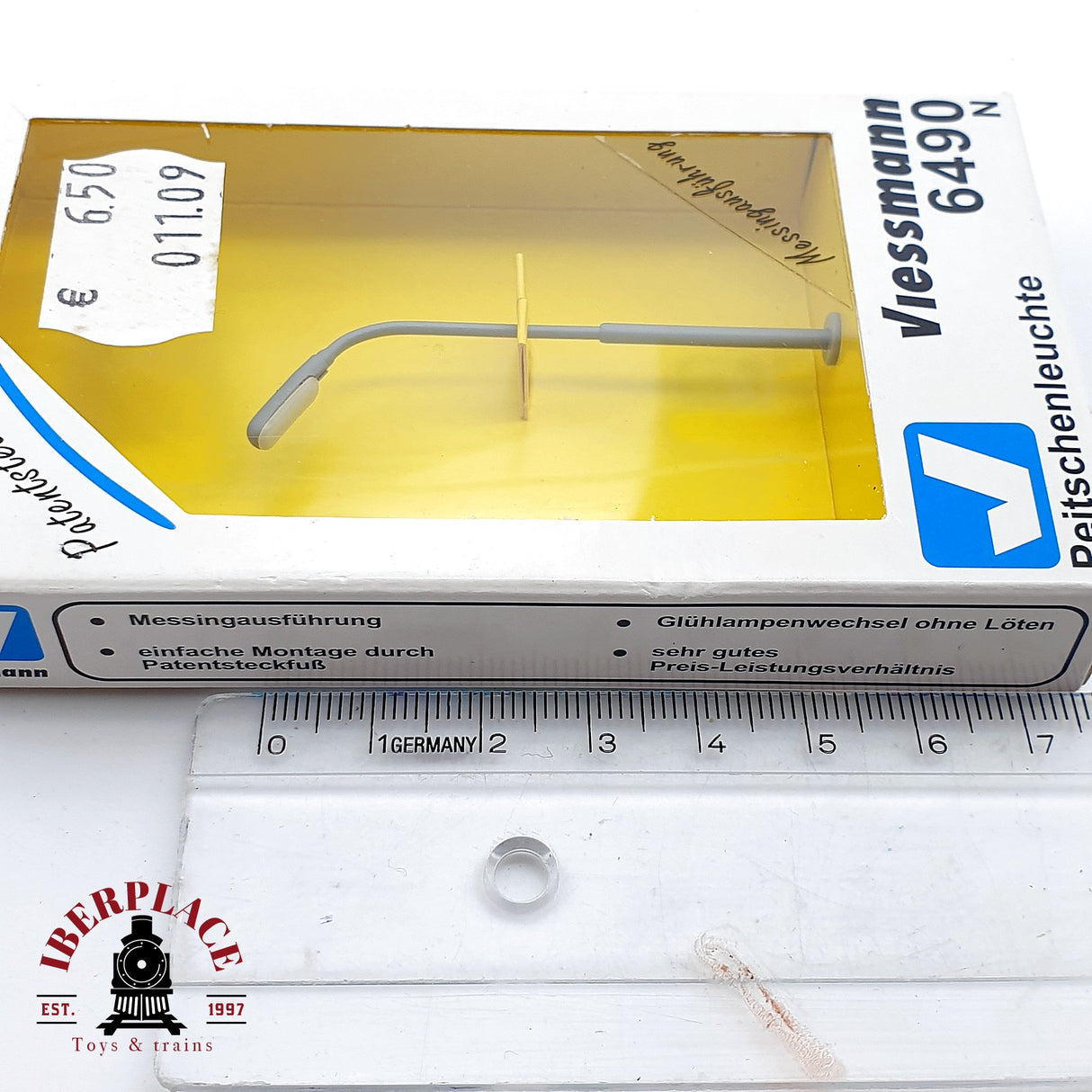 ♻️ 4x Viessmann 6490 6460 Lámparas de látigo y farola de madera N escala 1:160 A28