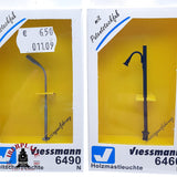 ♻️ 4x Viessmann 6490 6460 Lámparas de látigo y farola de madera N escala 1:160 A28