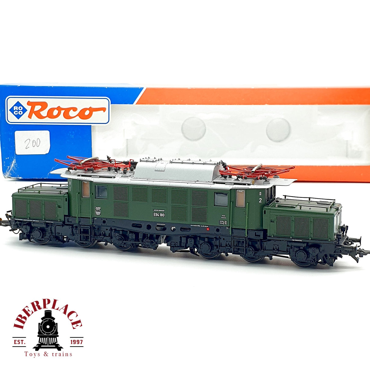 ♻️ DC Roco 63500 Locomotora DB E94 180 verde H0 escala 1:87