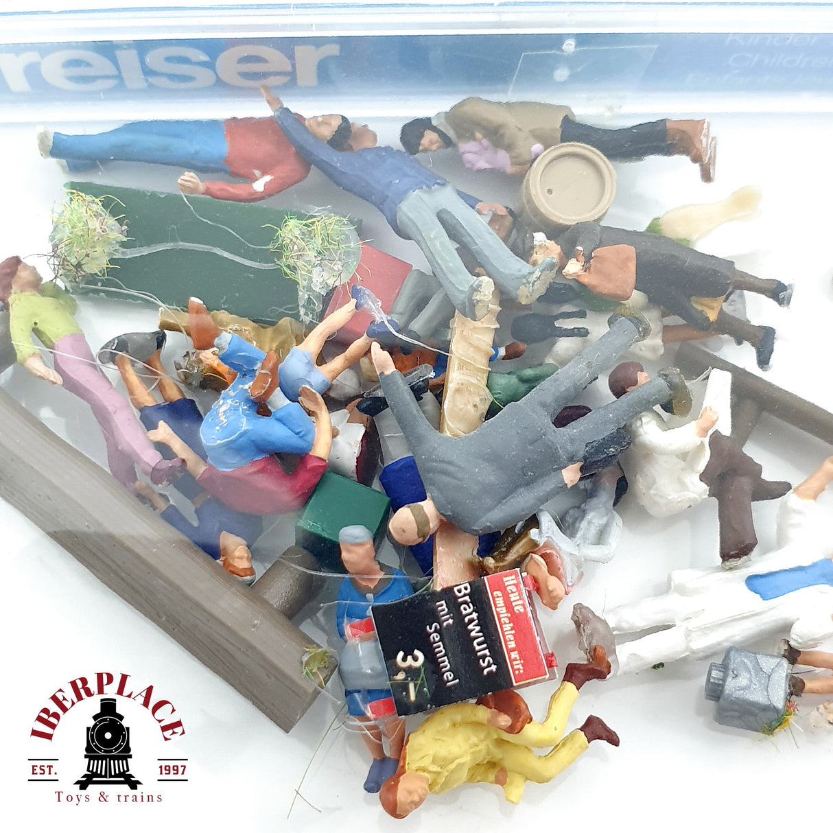 ♻️ Preiser Lote figuras paseantes personas trabajando niños jugando H0 escala 1:87 A28