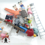 ♻️ Preiser Lote figuras paseantes personas trabajando niños jugando H0 escala 1:87 A28