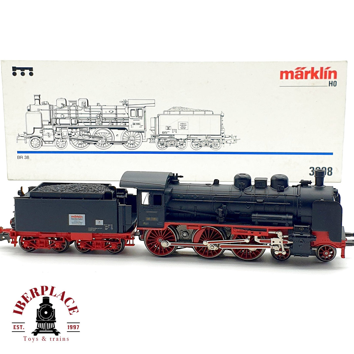 ♻️ AC Märklin 3098 Locomotora BR 38 1182 DB negra H0 escala 1:87