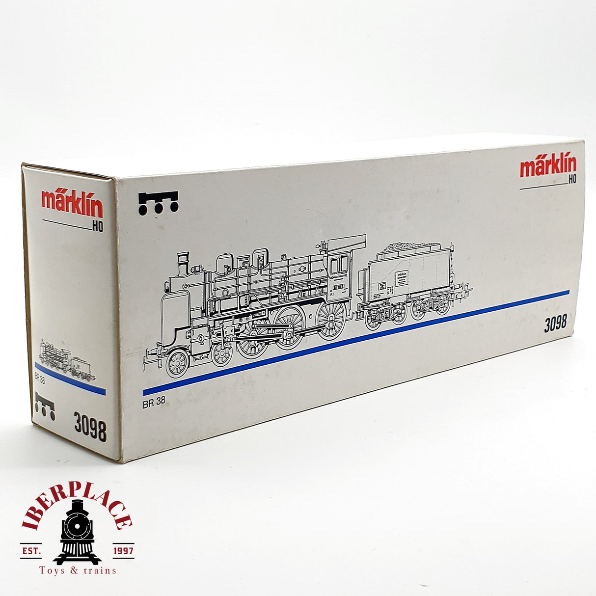 ♻️ AC Märklin 3098 Locomotora BR 38 1182 DB negra H0 escala 1:87
