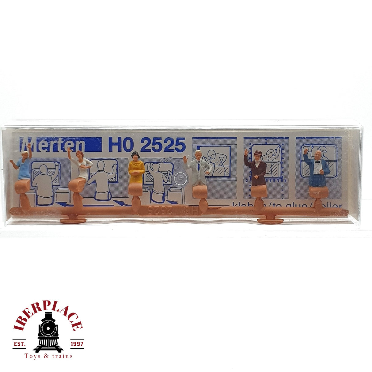 ♻️ 2da mano - Merten 2525 Viajeros junto a la ventana del vagón H0 escala 1:87 E15