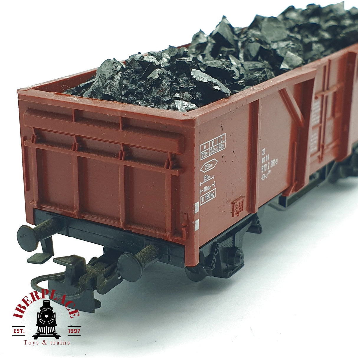 ♻️ 2da mano -  Märklin 4431 vagón abierto con carbón DB H0 escala 1:87 EH09 3/4