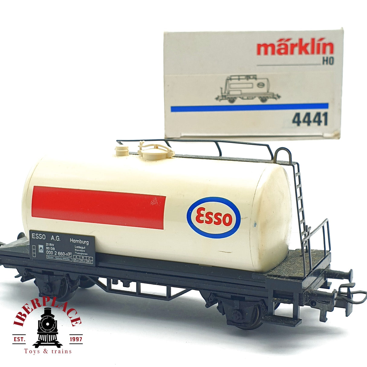 ♻️ 2da mano -  Märklin 4441 vagón cisterna Esso DB H0 escala 1:87 EH09