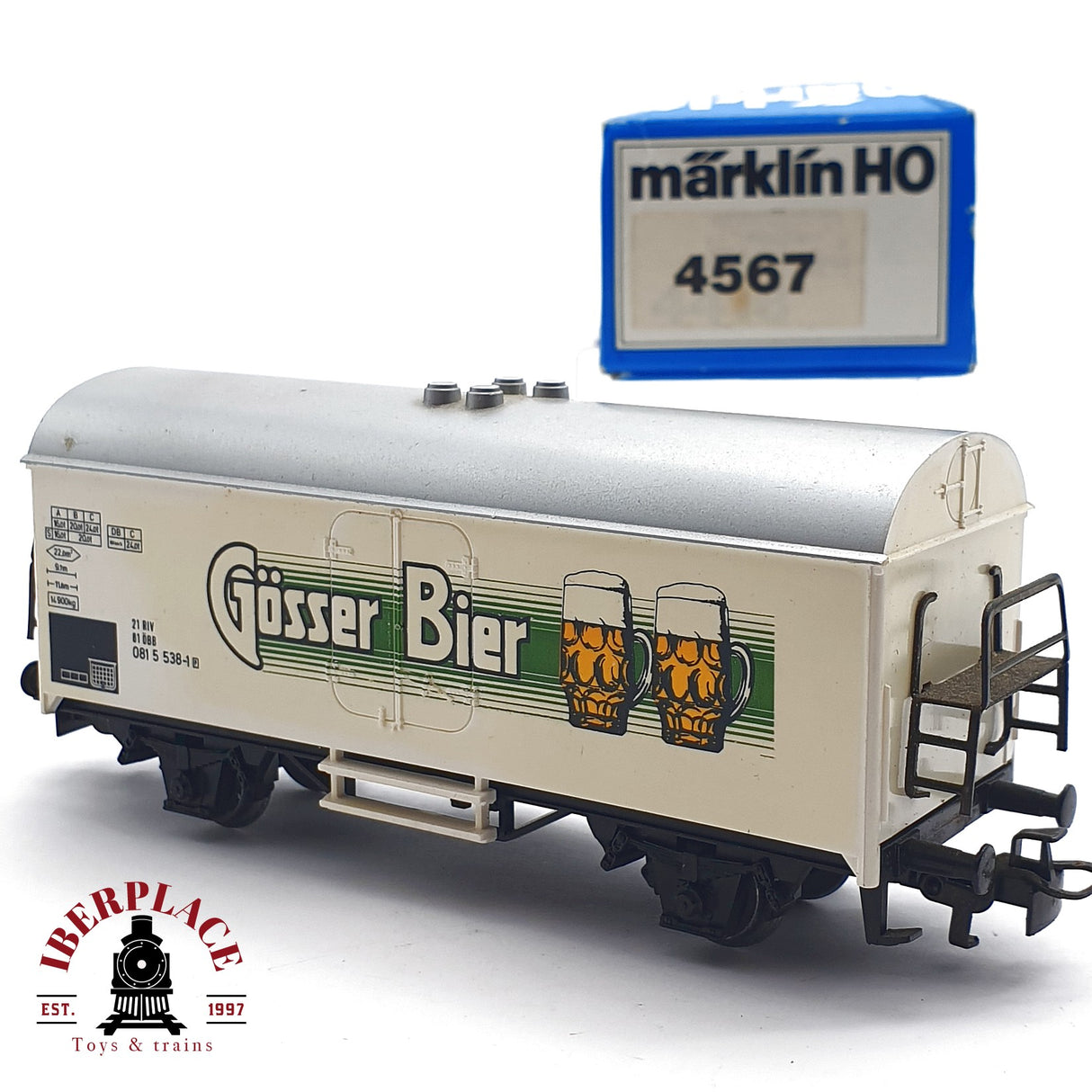 ♻️ 2da mano -  Märklin 4567 vagón cervecero Gösser Bier ÖBB H0 escala 1:87 EH09