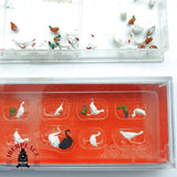 ♻️ 2da mano -  Preiser 2x 14167 Figuras animales gansos H0 escala 1:87 EH09