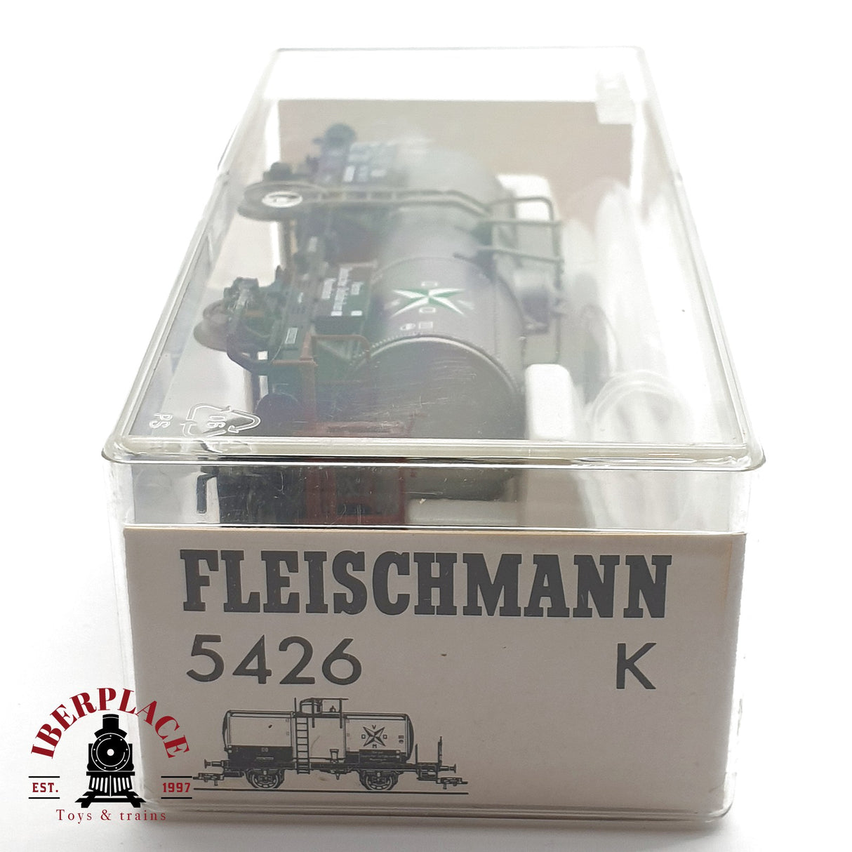 ♻️ 2da mano -  DC Fleischmann 5426K vagon cisterna DB 547 005 DR H0 escala 1:87 EH09