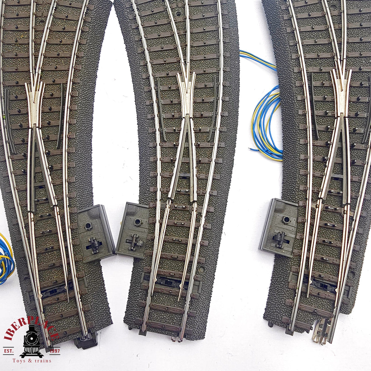 ♻️ 2da mano - Märklin DEFECTUOSOS 5x desvíos izquierda derecha sistema C H0 escala 1:87 E14