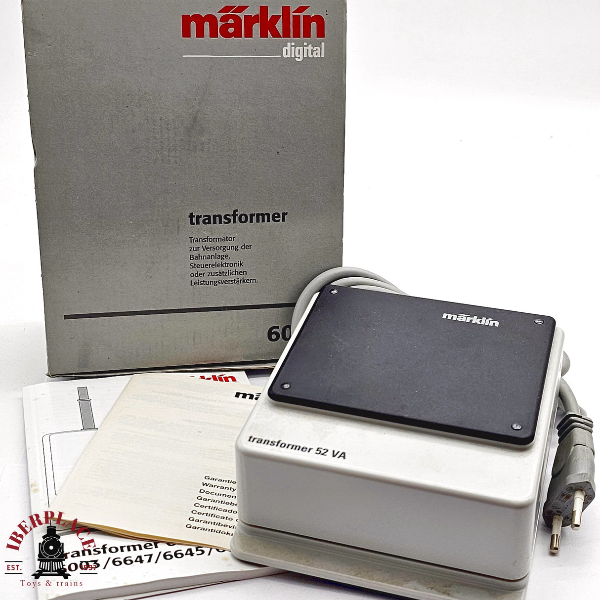 ♻️ 2da mano - Märklin 6002 transformador 230 volts. 52 VA. H0 escala 1:87 E14 1/3