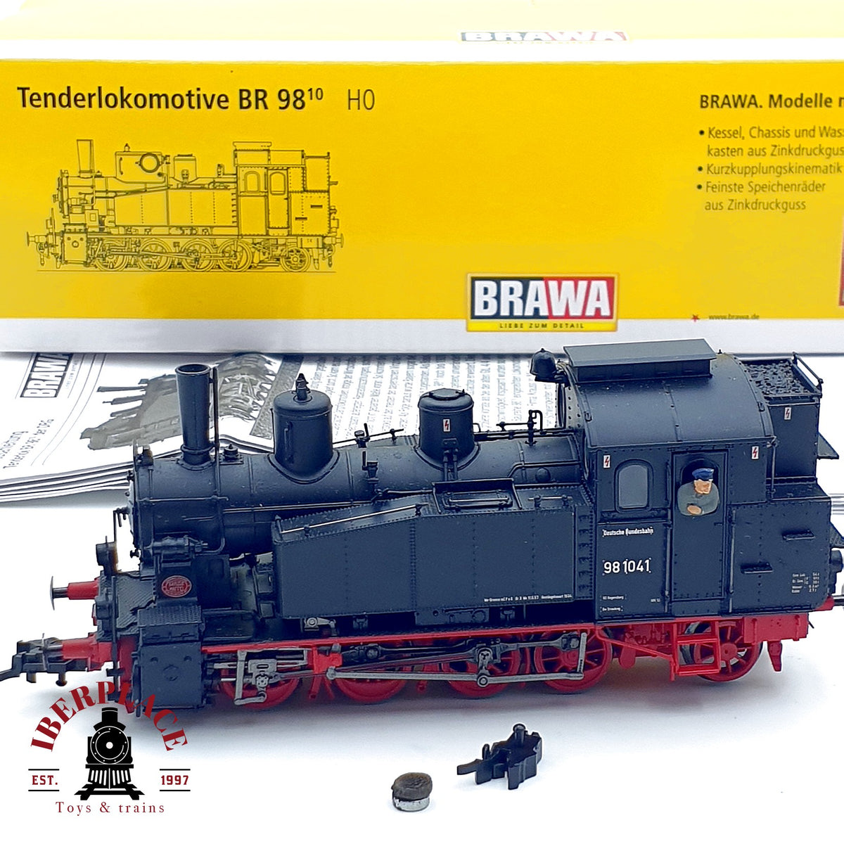 ♻️ ✨ Brawa 40554 Locomotora vapor BR 98 1041 DB Epoca III Escala H0 1:87 DC