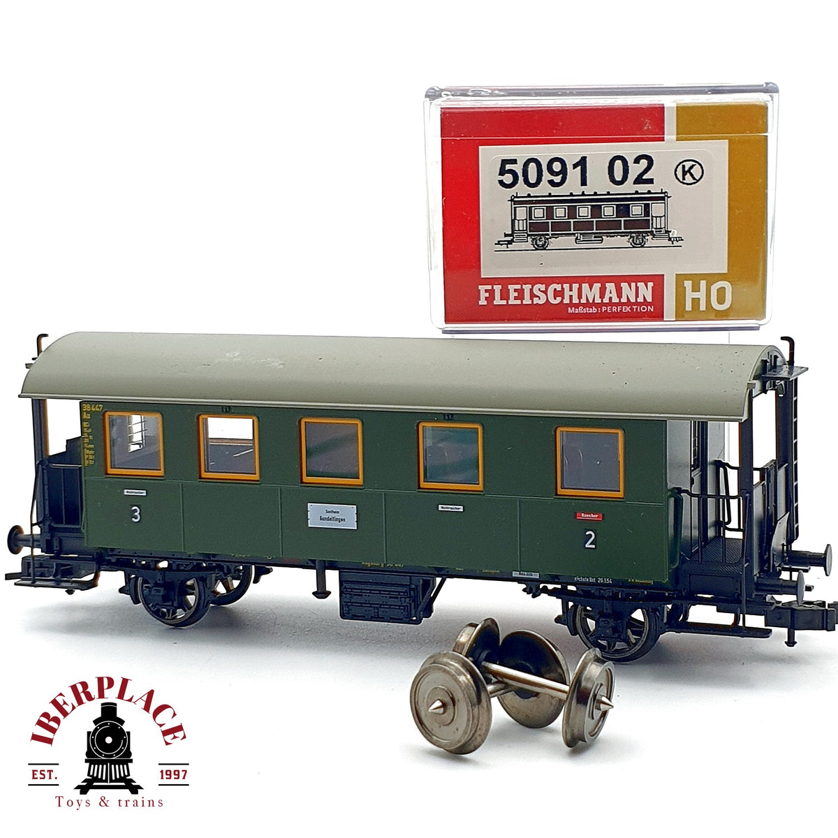♻️✨ Fleischmann 509102 Vagón pasajeros BCi KSächsStEB Epoca I Escala H0 1:87 DC