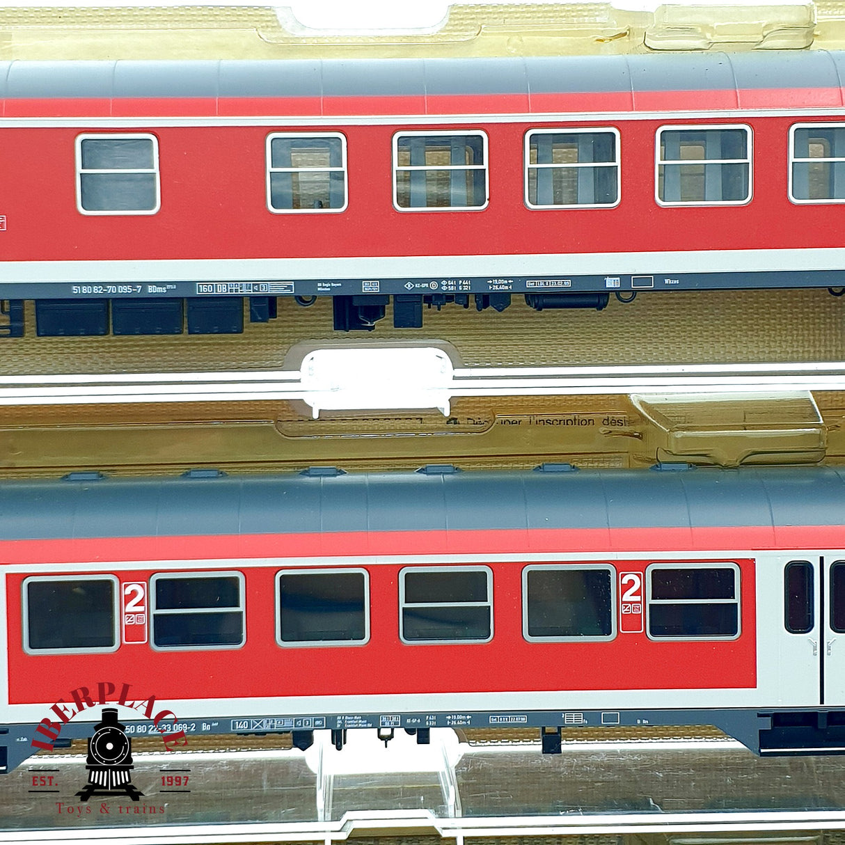 ♻️✨ Fleischmann Lote 4 coches n-Wagen DB AG Verkehrsrot 5648 5649 5647 Escala H0 1:87 DC