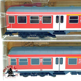 ♻️✨ Fleischmann Lote 4 coches n-Wagen DB AG Verkehrsrot 5648 5649 5647 Escala H0 1:87 DC