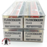 ♻️✨ Fleischmann Lote 4 coches n-Wagen DB AG Verkehrsrot 5648 5649 5647 Escala H0 1:87 DC