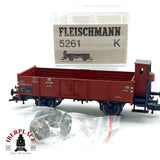 ♻️✨ Fleischmann 5261K Vagon abierto O 10 DB 673955 Ep III Escala H0 1:87 DC