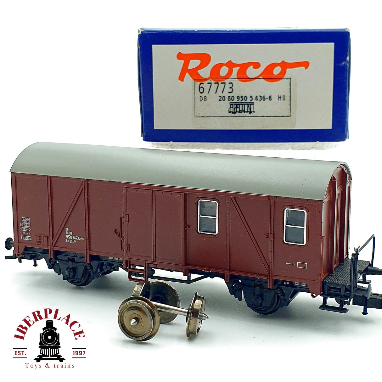 ♻️ ✨ Roco 67773 Furgon servicio Pwgbs DB 950 5 436-6 Ep IV Escala H0 1:87 DC